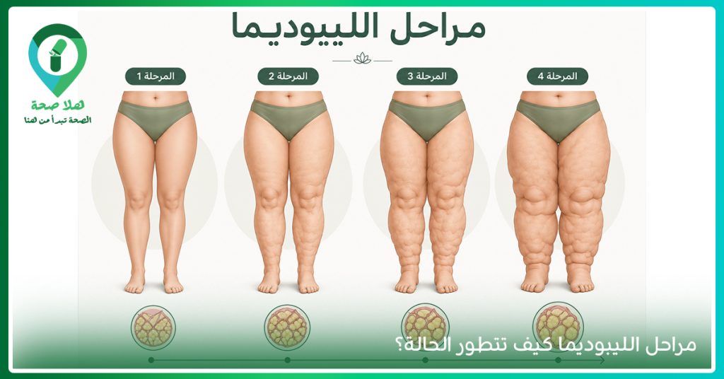 يساعد فهم شكل الليبيديما في ملاحظة ليبيديما الفخذين وتتبع مراحل الليبيديما، خاصة عند ظهور الليبيديما بشكل متدرج مع الوقت