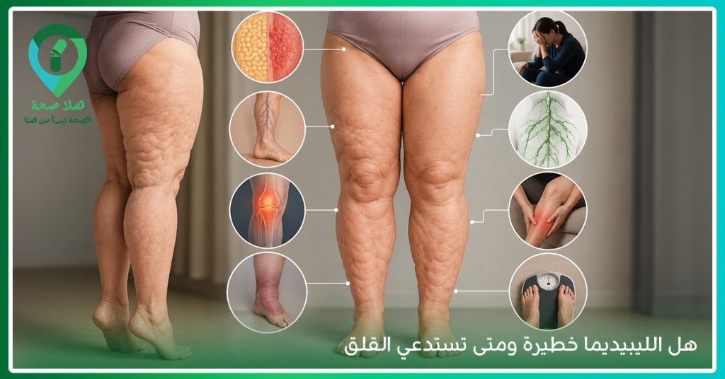 يساعد فهم شكل الليبيديما في ملاحظة ليبيديما الفخذين وتتبع مراحل الليبيديما، خاصة عند ظهور الليبيديما بشكل متدرج مع الوقت